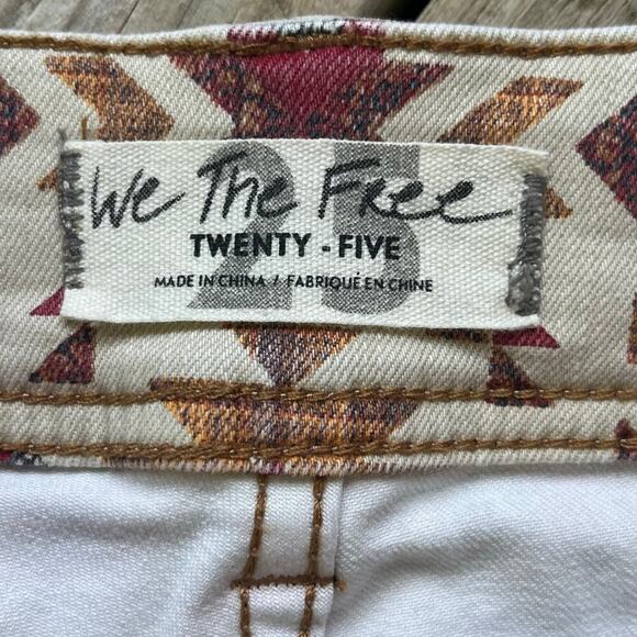 Free People We The Free Wild Child Printed Skinny Jeans Size 25 - Picture 11 of 13